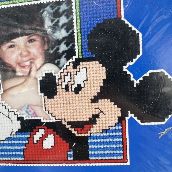 Mickey Mouse Cross Stitch Picture Frame Kit Janlynn Disney Super Star Photo - Picture 4 of 7